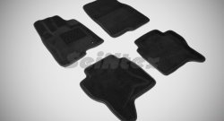 5 249 р. Износостойкие коврики в салон 3D MITSUBISHI PAJERO IV черные (компл)  Mitsubishi Pajero ( 4 V90,  4 V80) (2006-2015). Увеличить фотографию 1