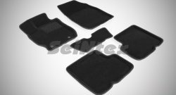 4 299 р. Износостойкие коврики в салон 3D NISSAN ALMERA IV черные (компл)  Nissan Almera  седан (2012-2019). Увеличить фотографию 1
