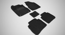 5 449 р. Ворсовые коврики в салон Seintex черные  Nissan Murano  2 Z51 (2008-2016). Увеличить фотографию 1