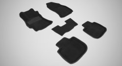 4 999 р. Износостойкие коврики в салон 3D SUBARU OUTBACK V черные (компл)  Subaru Outback  BS/B15 (2014-2018). Увеличить фотографию 1