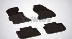 4 999 р. Износостойкие коврики в салон 3D SUBARU XV черные (компл)  Subaru XV  GP/G33 (2012-2017). Увеличить фотографию 1