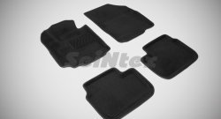 4 799 р. Износостойкие коврики в салон 3D SUZUKI SX4 черные (компл)  Suzuki SX4  GYA,GYB (2010-2016). Увеличить фотографию 1