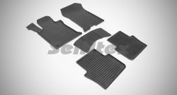 Износостойкие коврики в салон с рисунком Сетка (2,4) SeiNtex Premium 4 шт. (резина) Acura TLX UB1-4 доресталийнг (2014-2017)