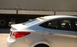 2 799 р. Козырёк на заднее лобовое стекло Sport  Hyundai Solaris  1 седан (2010-2017) (Неокрашенный). Увеличить фотографию 2