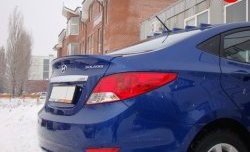 2 799 р. Лип спойлер Sport  Hyundai Solaris  1 седан (2010-2017) (Неокрашенный). Увеличить фотографию 2