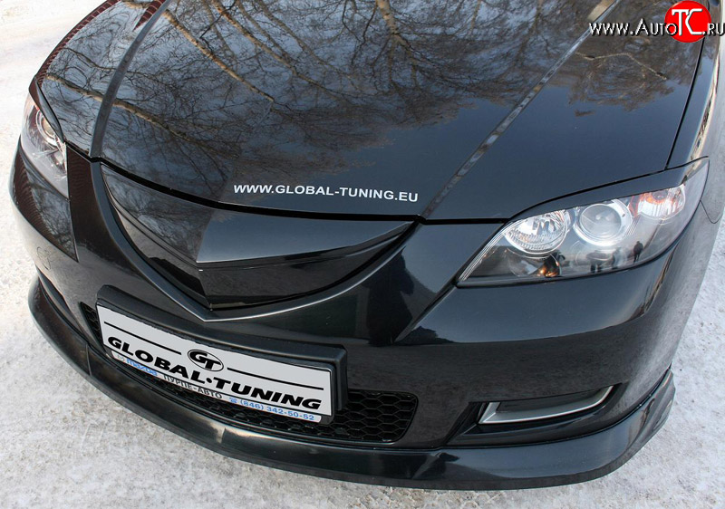 3 049 р. Радиаторная решётка Global-Tuning Mazda 3/Axela BK дорестайлинг седан (2003-2006) (Неокрашенная)