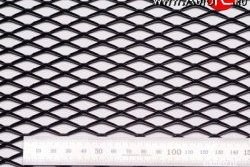 469 р. Алюминиевая чёрная сетка Ромб Лада 2110 седан (1995-2007) (100х25 см (ячейка 10 мм)). Увеличить фотографию 2