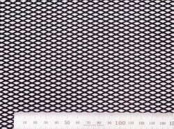469 р. Алюминиевая чёрная сетка Ромб Daewoo Sense Т100 седан (1997-2008) (100х25 см (ячейка 10 мм)). Увеличить фотографию 3