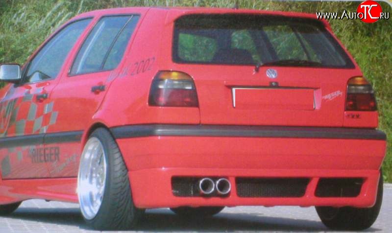 4 399 р. Накладка заднего бампера Fast  Volkswagen Golf  3 (1991-1998)