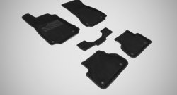 4 999 р. Износостойкие коврики в салон 3D AUDI A4(B9) черные (компл)  Audi A4  B9 (2016-2020). Увеличить фотографию 1
