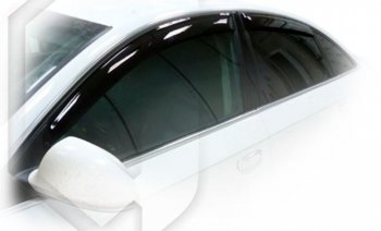 2 059 р. Дефлектора окон CA-Plastic  Audi A6  C6 (2004-2010) (Classic полупрозрачный, Без хром.молдинга). Увеличить фотографию 1