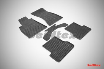 Износостойкие резиновые коврики в салон Сетка Seintex Audi A7 4G лифтбэк дорестайлинг (2010-2014)