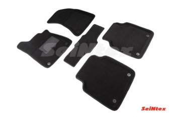 4 999 р. Комплект 3D ковриков в салон Seintex  Audi A8  D4 (2009-2013) (Чёрный). Увеличить фотографию 1