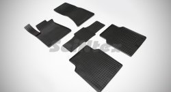 Износостойкие коврики в салон с рисунком Сетка 4D SeiNtex Premium 4 шт. (резина) Audi A8 D4 дорестайлинг, седан (2009-2013)