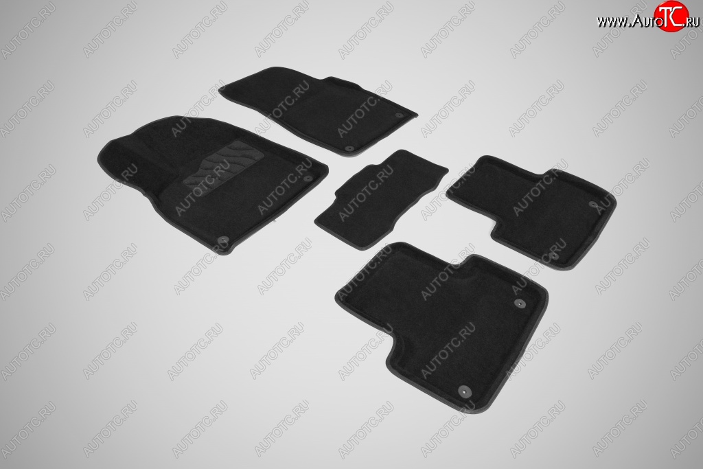 4 999 р. Износостойкие коврики в салон SeiNtex Premium 3D 4 шт. (ворсовые, черные)  Audi Q7  4M (2015-2024)