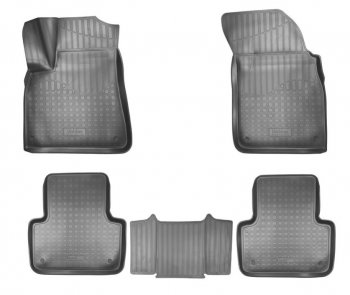 2 799 р. Комплект ковриков в салон Norplast Unidec Audi Q7 4M дорестайлинг (2015-2020) (Цвет: черный). Увеличить фотографию 1