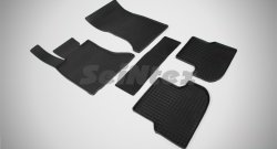 Износостойкие коврики в салон с рисунком Сетка (рестайлинг) SeiNtex Premium 4 шт. (резина) BMW 5 серия F11 рестайлинг, универсал (2013-2017)
