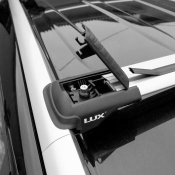 10 199 р. Багажник в сборе LUX Хантер L46 BMW X5 E53 дорестайлинг (1999-2003) (аэро-трэвэл (104-114 см), серый). Увеличить фотографию 7