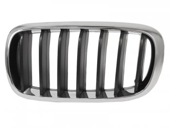 2 499 р. Левая решетка радиатора SAT (черная с хромом) BMW X5 F15 (2013-2018). Увеличить фотографию 1