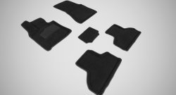 4 999 р. Износостойкие коврики в салон SeiNtex Premium 3D 4 шт. (ворсовые, черные)  BMW X5  F15 (2013-2018). Увеличить фотографию 1