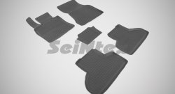4 599 р. Износостойкие коврики в салон с высоким бортом SeiNtex Premium 4 шт. (резина)  BMW X5  F15 (2013-2018). Увеличить фотографию 1