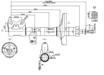 3 099 р. Левый амортизатор передний SAT Lifan Solano  дорестайлинг (2010-2015). Увеличить фотографию 1