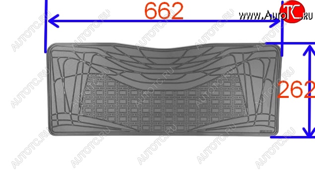 299 р. Универсальный коврик заднего ряда Norplast (662х262 мм) Nissan Lafesta B30 рестайлинг (2007-2012) (Черный)