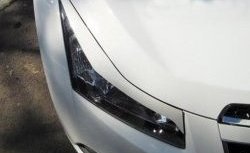 999 р. Реснички на фары RS-style Chevrolet Cruze седан J300 (2009-2012) (Неокрашенные). Увеличить фотографию 1