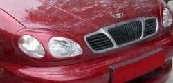 1 299 р. Реснички на фары CT  Chevrolet Lanos ( T100,  T150,  седан) (1997-2017), Daewoo Sense  Т100 (1997-2008), ЗАЗ Chance ( седан,  хэтчбэк) (2009-2017), ЗАЗ Sens ( седан,  хэтчбэк) (2007-2017) (Неокрашенные). Увеличить фотографию 1