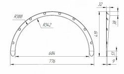 Универсальные накладки на колёсные арки RA (30 мм) Audi A5 F5 дорестайлинг, лифтбэк (2016-2020)  (Шагрень: 4 шт. (2 мм))