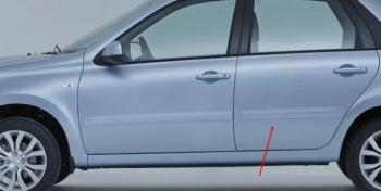 2 049 р. Молдинг задней левой двери Original Datsun on-DO дорестайлинг (2014-2019) (неокрашенный). Увеличить фотографию 1