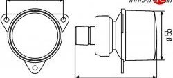 2 559 р. Модуль поворотника серый 55 мм HELLA 2BA-008-221-041 Уаз 315195 Хантер (2003-2024). Увеличить фотографию 2