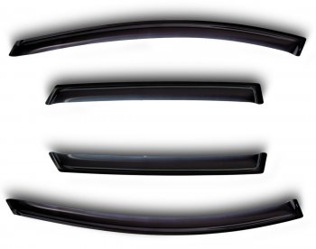 2 449 р. Дефлектора окон SIM  Hyundai Solaris  1 седан (2010-2017). Увеличить фотографию 1