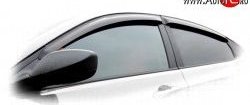 Дефлекторы окон (ветровики) (седан) Novline 4 шт. Hyundai Solaris 1 седан RBr дорестайлинг (2010-2014)