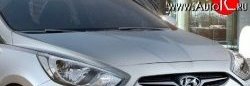 10 199 р. Капот Стандартный  Hyundai Solaris ( 1 седан,  1 хэтчбек) (2010-2014) (Окрашенный). Увеличить фотографию 1