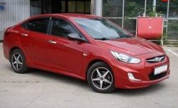 Пороги накладки Sport v2 Hyundai (Хюндаи) Solaris (Солярис)  1 седан (2010-2017), KIA (КИА) Rio (Рио)  3 QB (2011-2017)