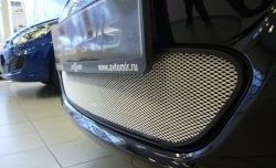 1 539 р. Сетка на бампер Russtal (хром)  Hyundai Solaris ( 1 седан,  1 хэтчбек) (2010-2014). Увеличить фотографию 3