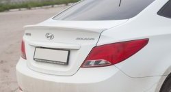 3 499 р. Средний лип спойлер Drive  Hyundai Solaris  1 седан (2010-2014) (Неокрашенный). Увеличить фотографию 2