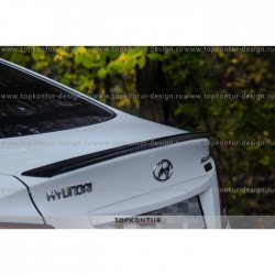 4 499 р. Лип спойлер HS1  Hyundai Solaris  1 седан (2010-2014) (Неокрашенный). Увеличить фотографию 6