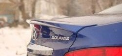 5 949 р. Лип спойлер SPORTEST  Hyundai Solaris  1 седан (2010-2014) (Неокрашенный). Увеличить фотографию 2