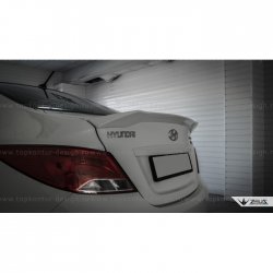 4 499 р. Лип спойлер Zeus  Hyundai Solaris  1 седан (2010-2014) (Неокрашенный). Увеличить фотографию 7