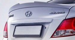 5 799 р. Лип спойлер Style  Hyundai Solaris  1 седан (2010-2017) (Неокрашенный). Увеличить фотографию 1