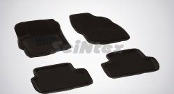 Износостойкие коврики в салон 3D MITSUBISHI LANCER X черные (компл) Mitsubishi Lancer 10 седан рестайлинг (2011-2017)