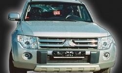 11 549 р. Накладка на передний бампер (Wagon) CT  Mitsubishi Pajero ( 4 V90,  4 V80) (2006-2011) (Неокрашенная). Увеличить фотографию 2