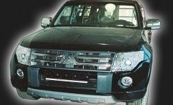 11 549 р. Накладка на передний бампер (Wagon) CT  Mitsubishi Pajero ( 4 V90,  4 V80) (2006-2011) (Неокрашенная). Увеличить фотографию 1