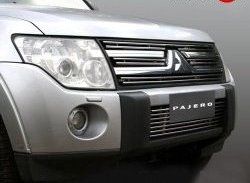 5 799 р. Декоративная вставка воздухозаборника дорестайлинг Berkut  Mitsubishi Pajero ( 4 V90,  4 V80) (2006-2011). Увеличить фотографию 1