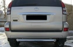 15 649 р. Защита заднего бампера (Ø76 мм, нержавейка) Russtal  Toyota Land Cruiser Prado  J120 (2002-2009). Увеличить фотографию 1