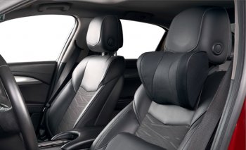 Подушки под шею (экокожа Люкс/ Поролон Мемори, 2 шт.) Автопилот BC01 Audi A8 D4 дорестайлинг, седан (2009-2013)  (черный)