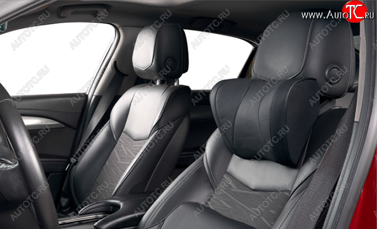 2 049 р. Подушки под шею (экокожа Люкс/ Поролон Мемори, 2 шт.) Автопилот BC01 Toyota Land Cruiser Prado J120 (2002-2009) (черный)