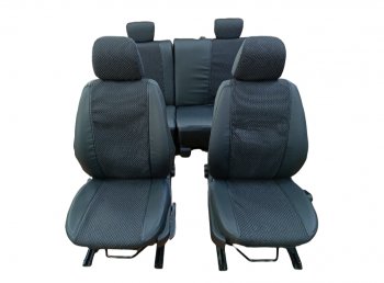 Чехлы сидений (комбинированые) Швейка ST Уаз Патриот 3163 5-дв. 1-ый рестайлинг (2014-2016)  (черные)